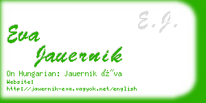 eva jauernik business card